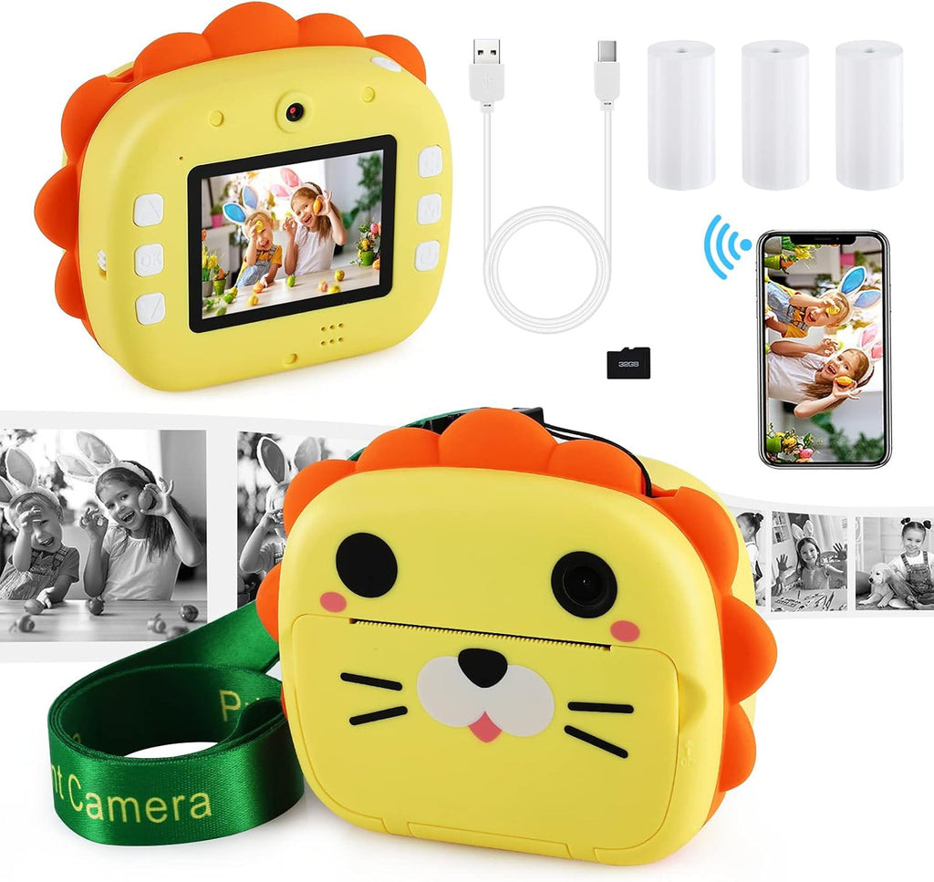 Instant Print Digital Kids Camera 1080P Rechargeable Video Camera with 32G SD Card S386194