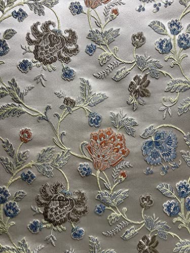 Red Woven Jacquard Floral Heavy Furnishing Fabric 54 inches D501