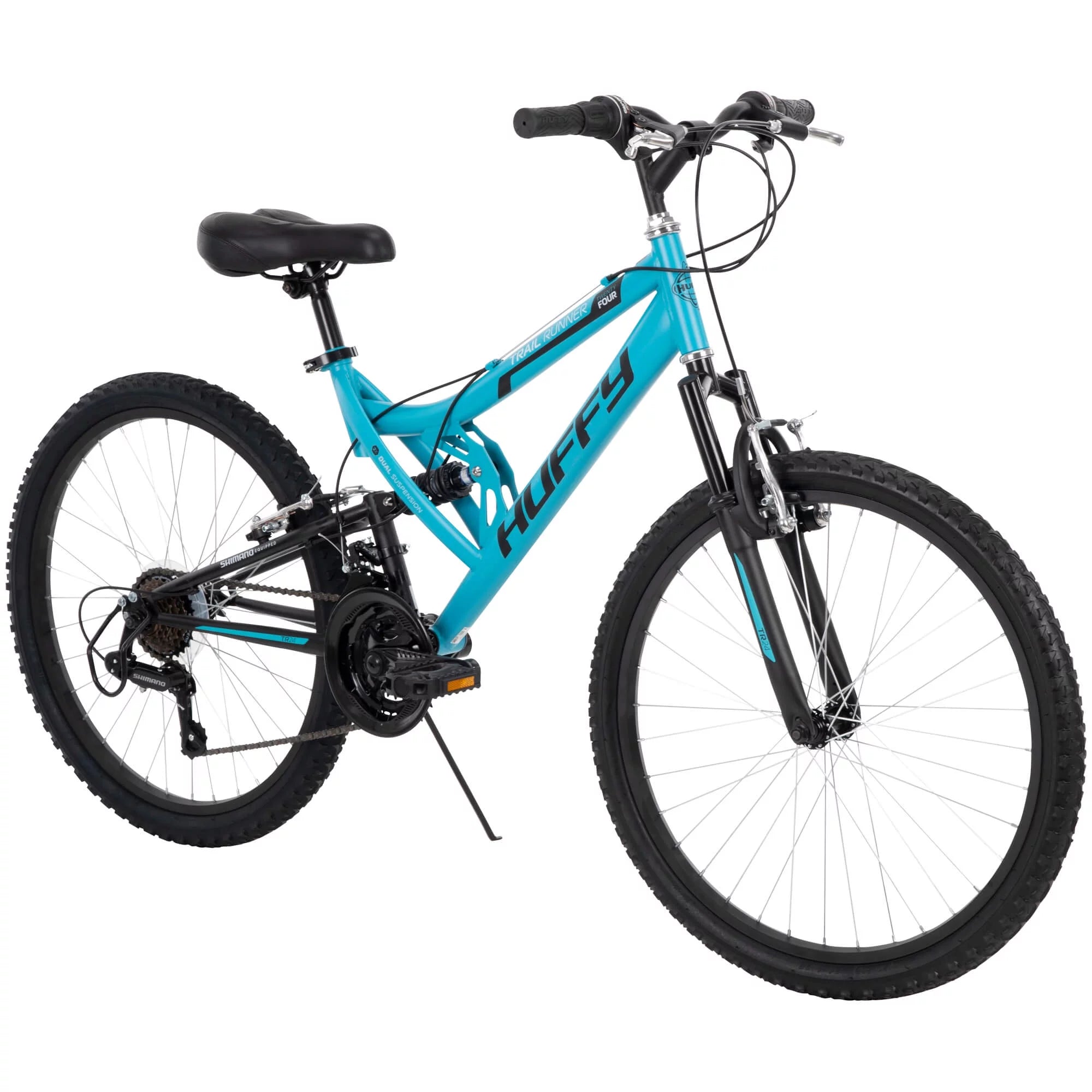 24 Trail Runner Girls Full Suspension Mountain Bikes Teal Blue D137313
