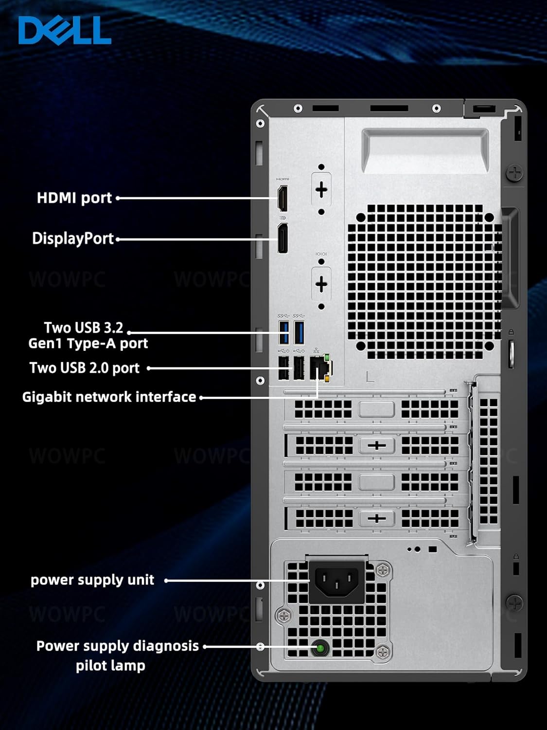 12th Gen Intel Core i5-12500 16GB RAM 256GB SSD 1TB HDD Windows 11 Pro Tower Desktop Computer G82086