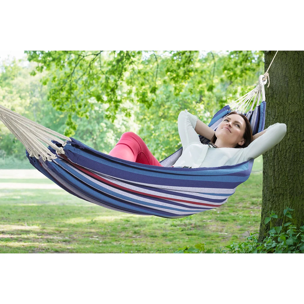Cotton-Polyester Multi Color Hammock in a Bag, 1 Person O87679
