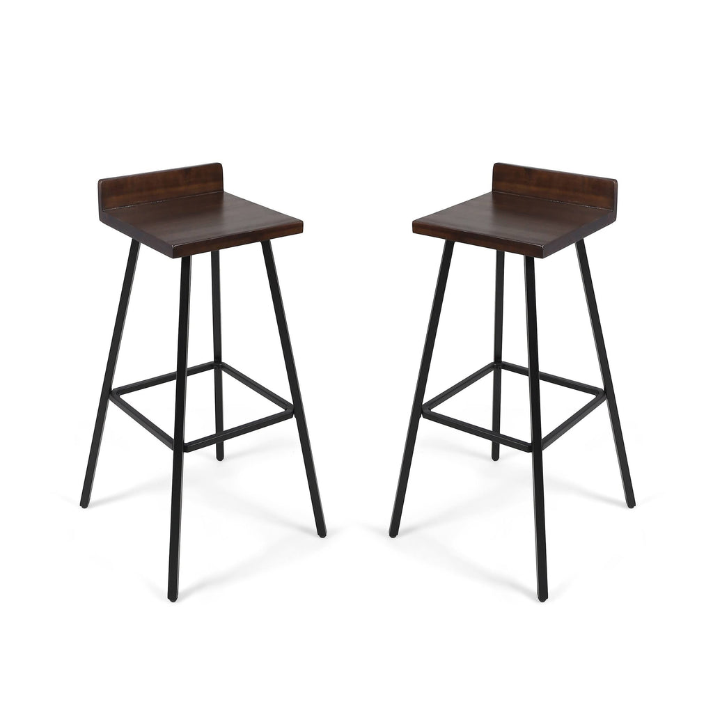 Dark Brown Bar Stool Set of 2 K806