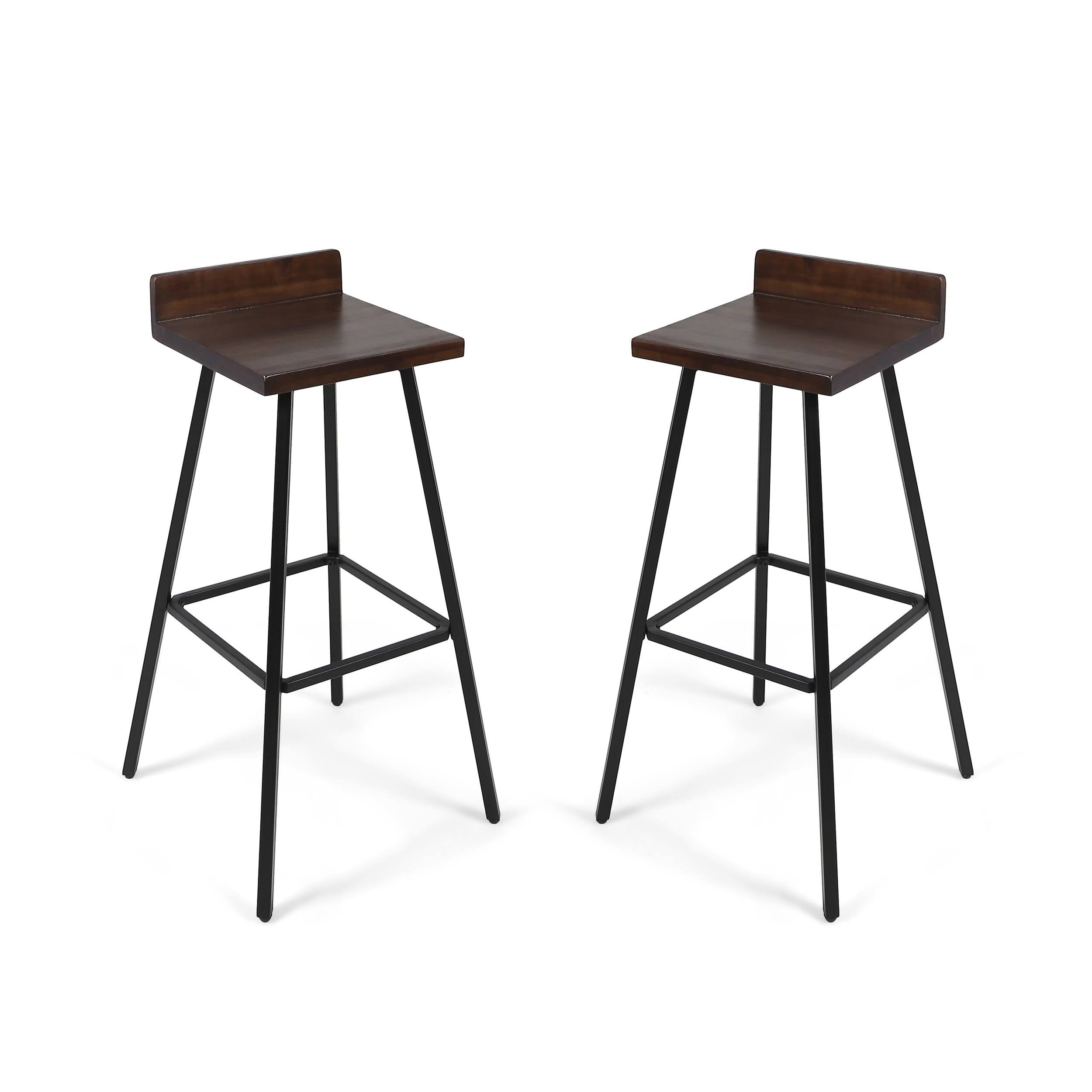 Dark Brown Bar Stool Set of 2 K806