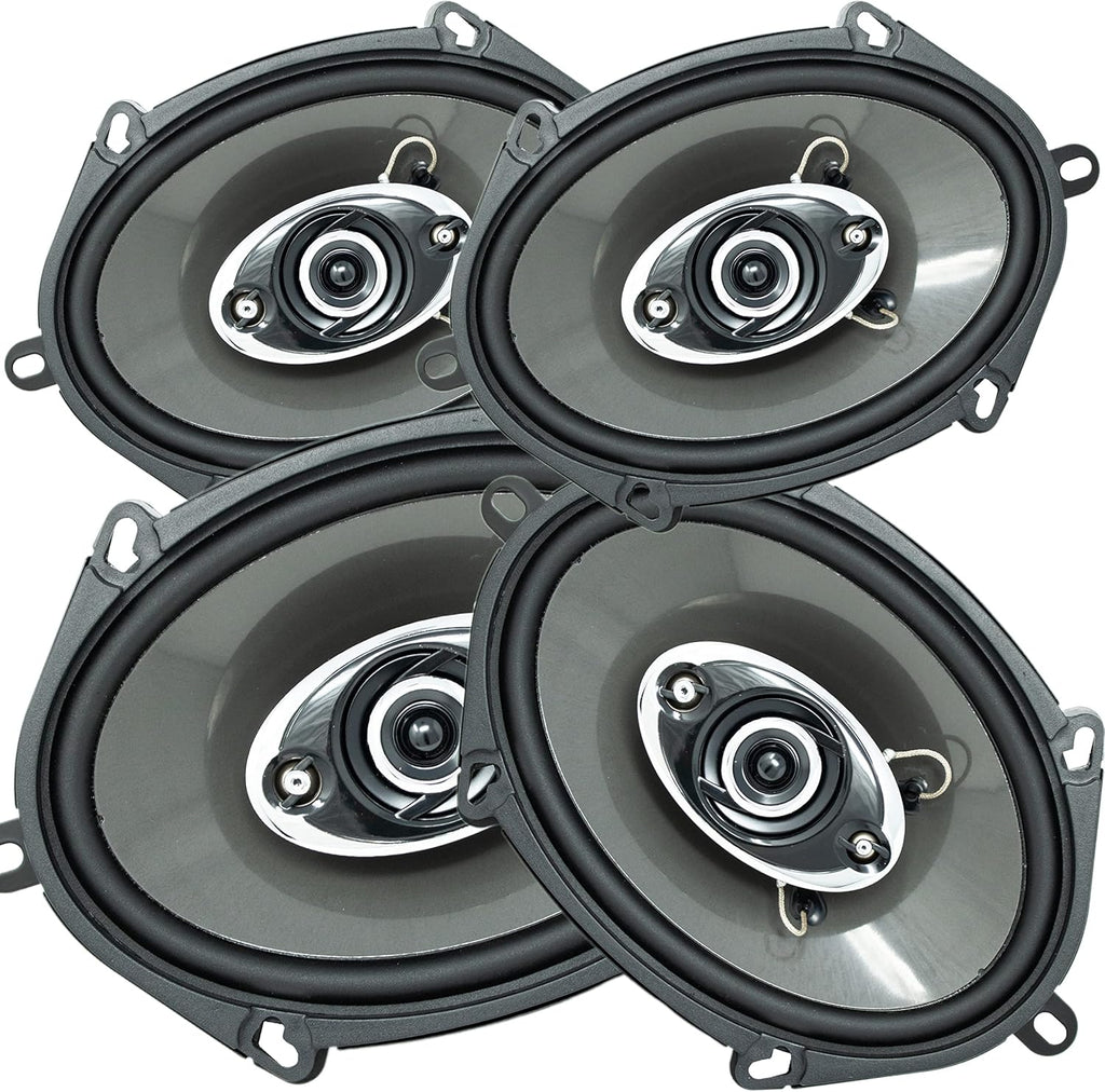 4-Way 380 Watts Coaxial Car Speakers 4 Ohm (4 Speakers) D42916