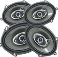 4-Way 380 Watts Coaxial Car Speakers 4 Ohm (4 Speakers) D42916