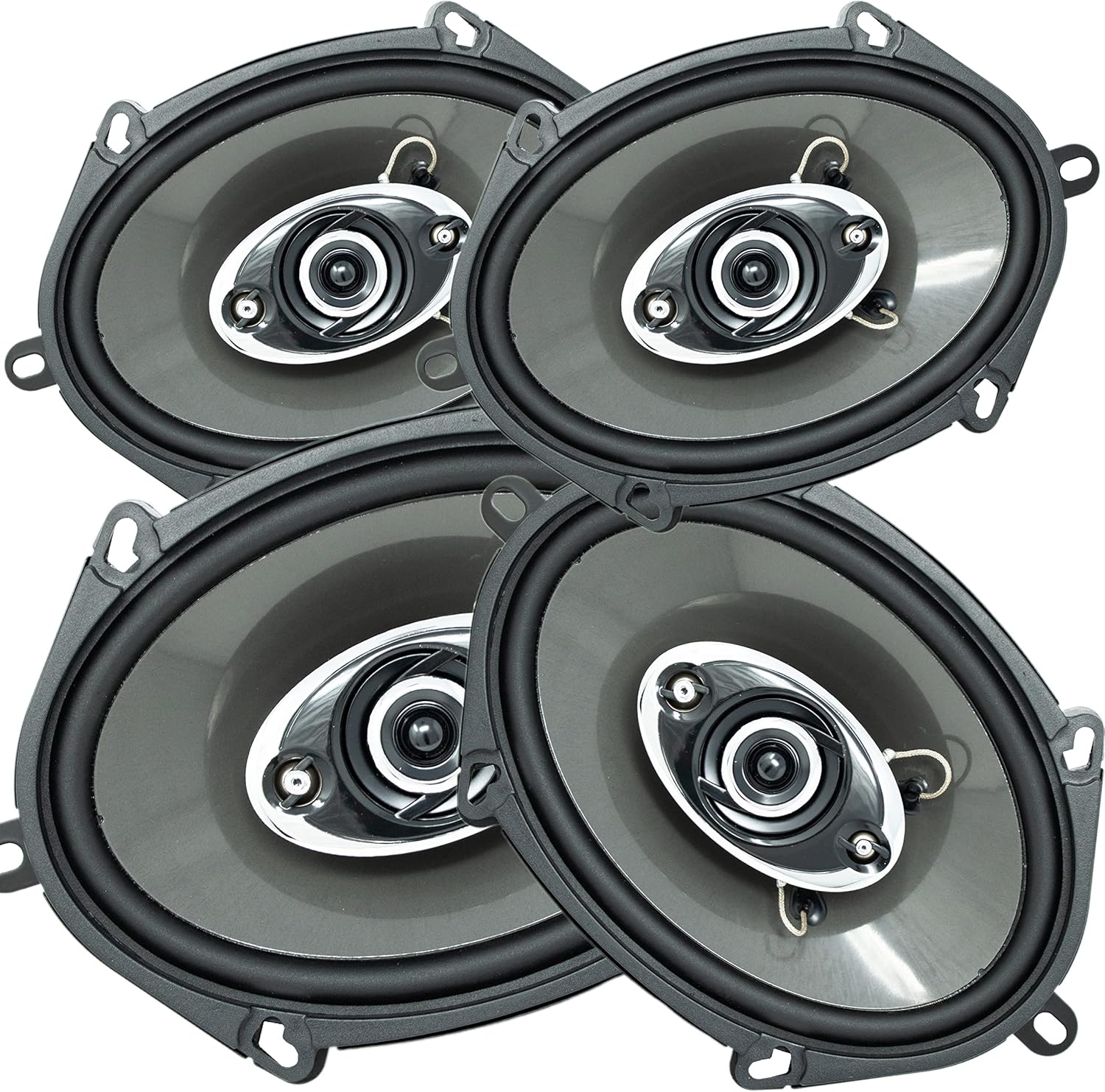4-Way 380 Watts Coaxial Car Speakers 4 Ohm (4 Speakers) D42916