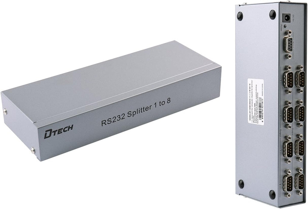 8 Port RS232 Serial Splitter Switch Box with Power Adapter Q62082