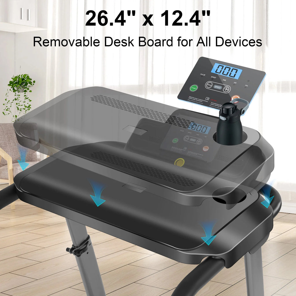 2.5 HP Portable Folding Treadmill with Incline（Gray） B769325
