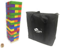 Colorful Tumbling Timber Tower with Dice and Carry Bag J94598