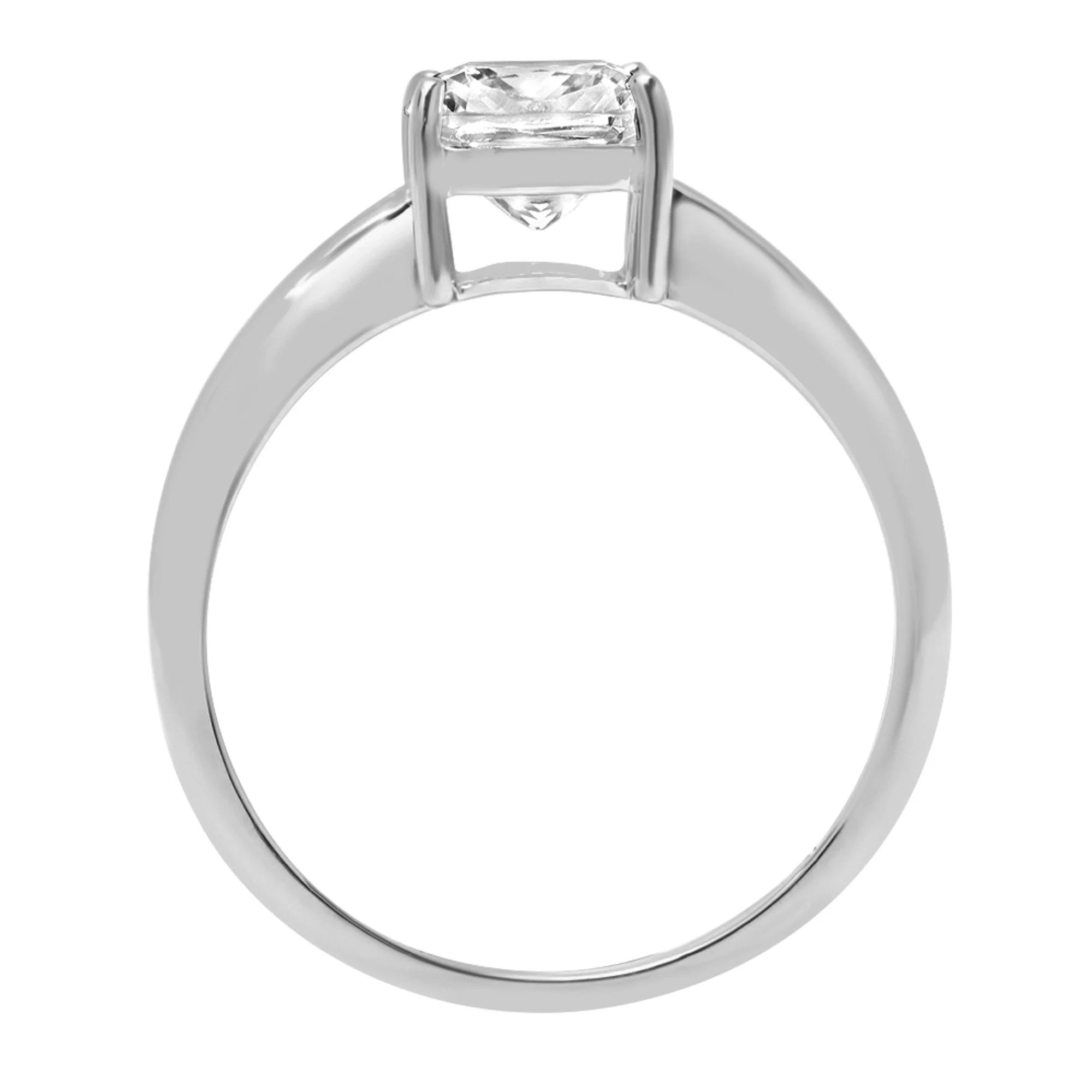 1.0ct cushion cut simulated alexandrite 18k white gold ring size 3.75 J296159