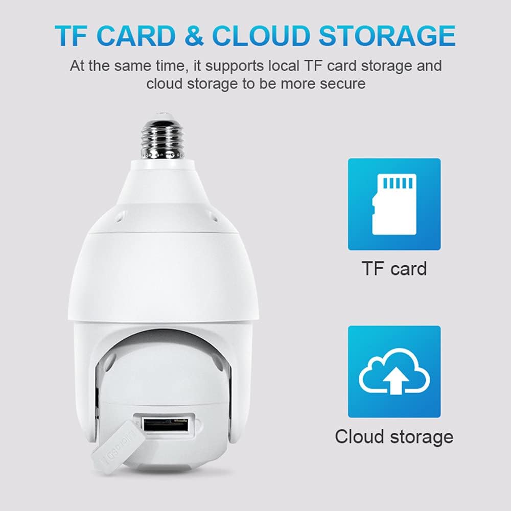 2K 3.0MP Wireless PTZ Security Camera with E27 Bulb Connector, Pack of 2 S875520