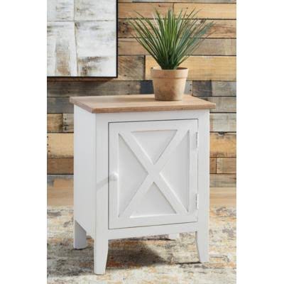 White and Brown Accent Cabinet C46646