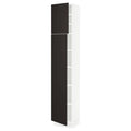 White High Cabinet with shelves and 2 Doors O4353