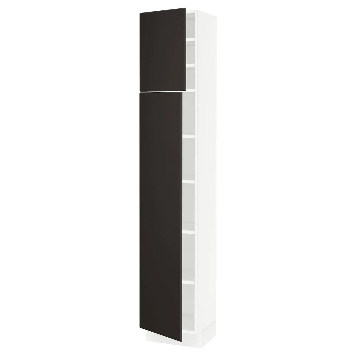 White High Cabinet with shelves and 2 Doors O4353