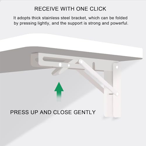 White 30 * 60cm Folding Wall-Mounted Drop-Leaf Table N24951