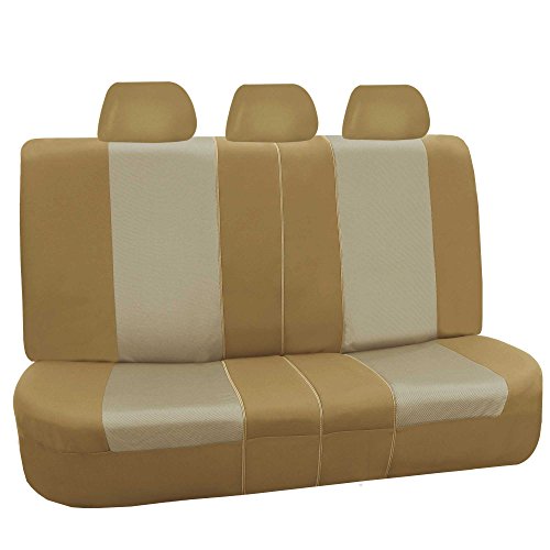 Beige Twill Car Seat Covers Full Set T5660