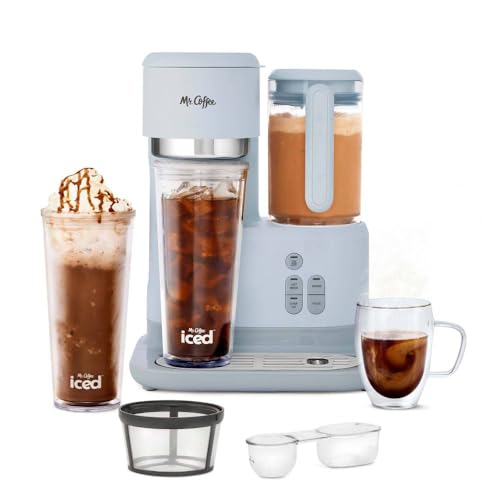 Gray 3-in-1 Single-Serve Coffee Maker & Blender with Reusable Filter, 2 Tumblers, Lids and Straws Z606198