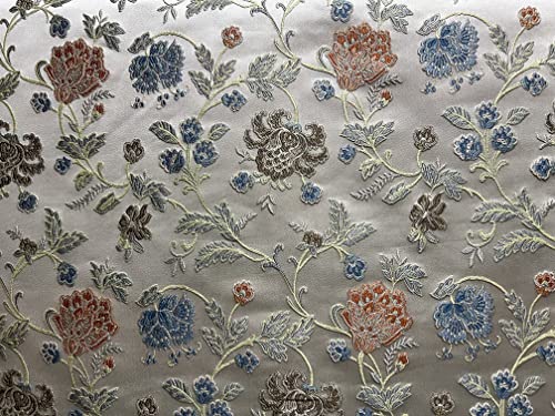 Red Woven Jacquard Floral Heavy Furnishing Fabric 54 inches D501