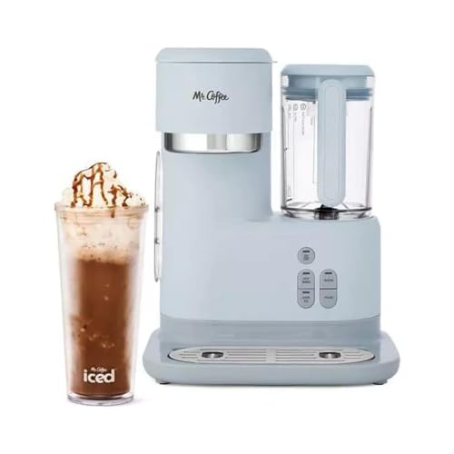 Gray 3-in-1 Single-Serve Coffee Maker & Blender with Reusable Filter, 2 Tumblers, Lids and Straws Z606198