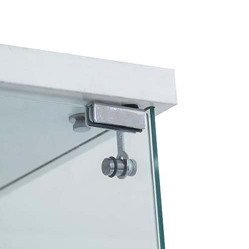 Black 4-Tier Glass Display Cabinet with 12 Shelves and Double Doors Q8870