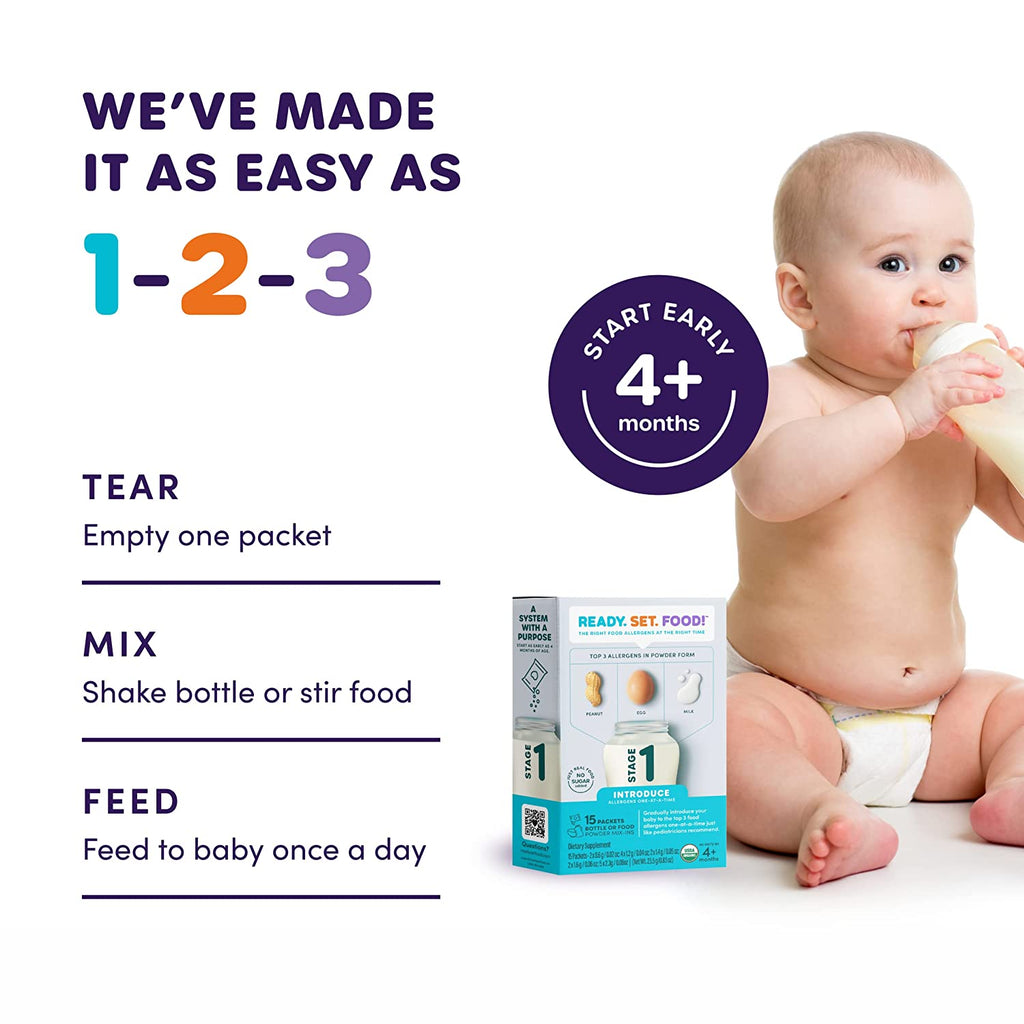 Organic Early Allergen Introduction Mix-Ins, Stage 1 15 Day, Unflavored Z3999