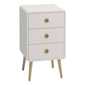 White Oak-finish Wood 3-Drawer Chest H280