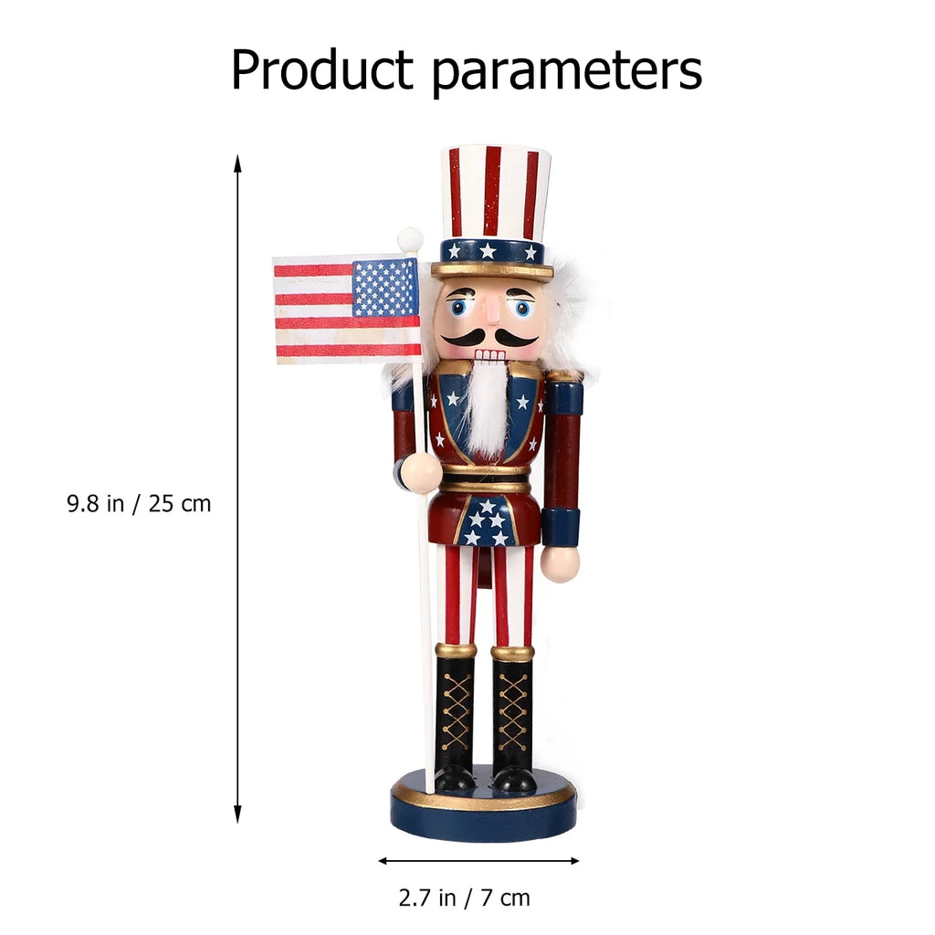 Patriotic Wooden Nutcracker Soldier Decoration Doll D50653