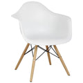 White Arm Bucket Seat Dining Chair E84813