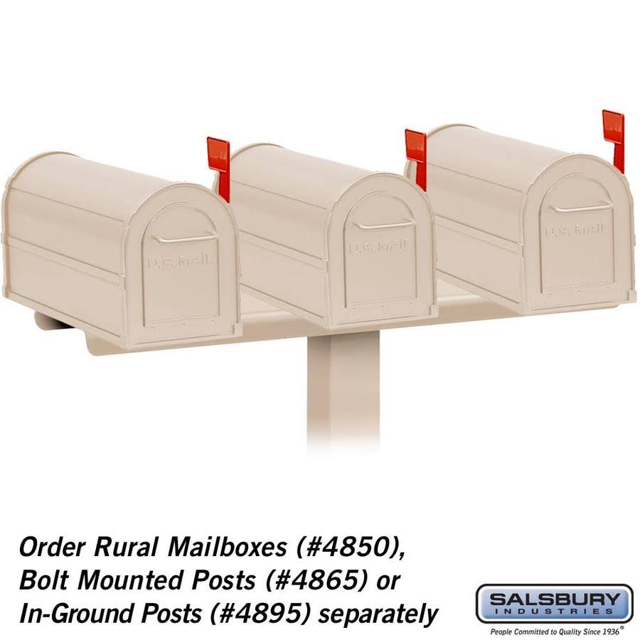 Beige Rural Mailbox Spreader, 3 Wide F4554