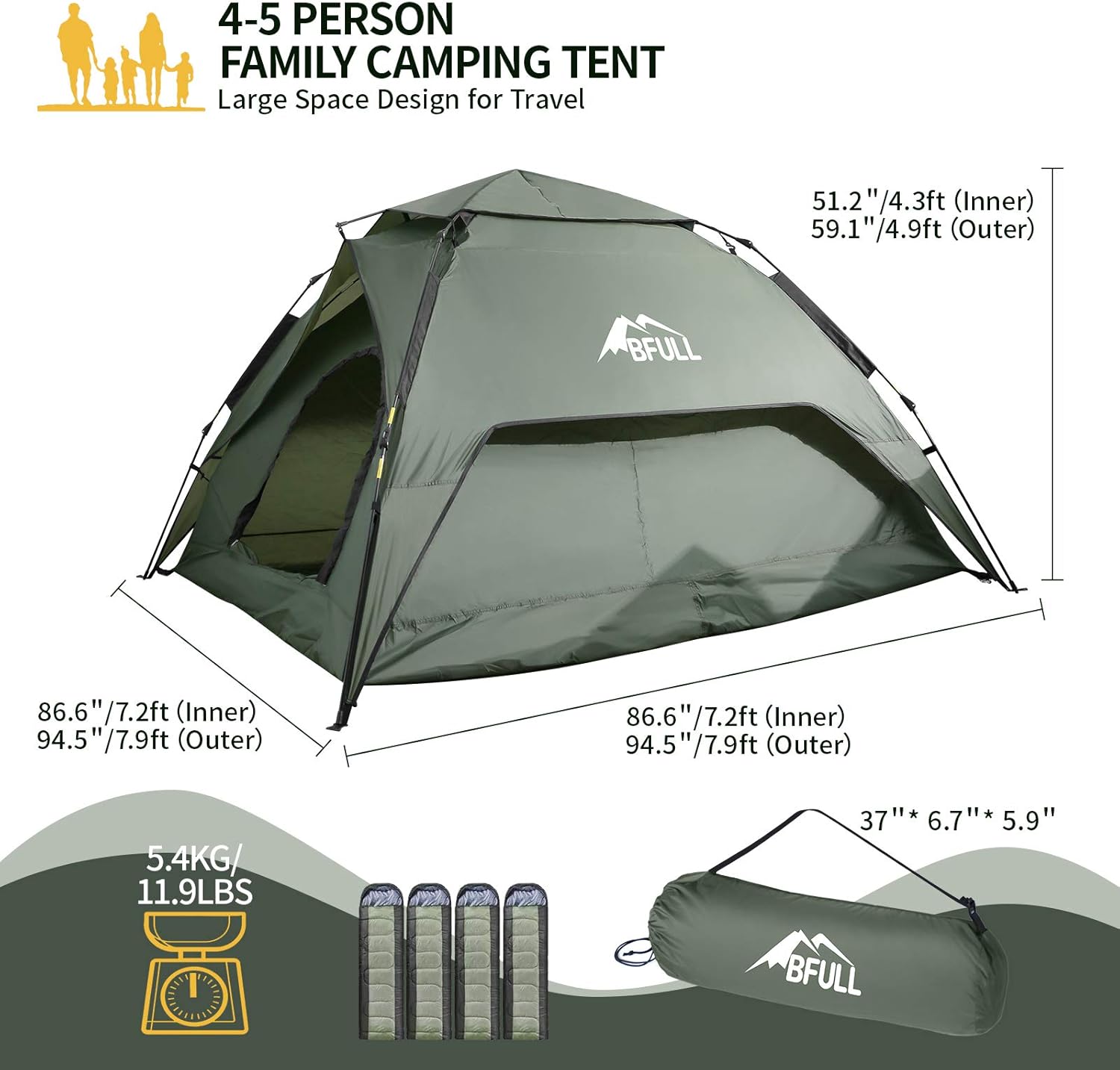 4-5 Person Dome Tent K924481