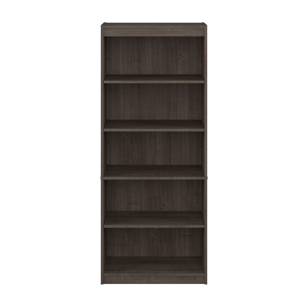 Medium Gray Maple 5-Shelf Engineered Wood Bookcase H89910