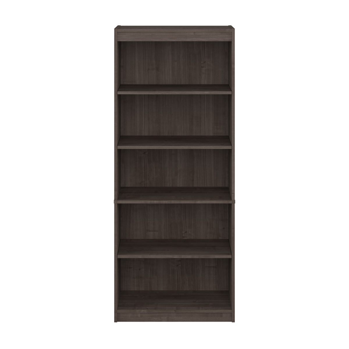 Medium Gray Maple 5-Shelf Engineered Wood Bookcase H89910