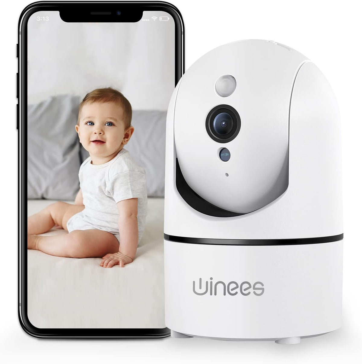 1080P WiFi Indoor Security Camera with Night Vision, 2 Way Audio, Pack of 2 K894886