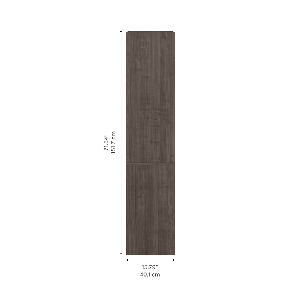 Medium Gray Maple 5-Shelf Engineered Wood Bookcase H89910