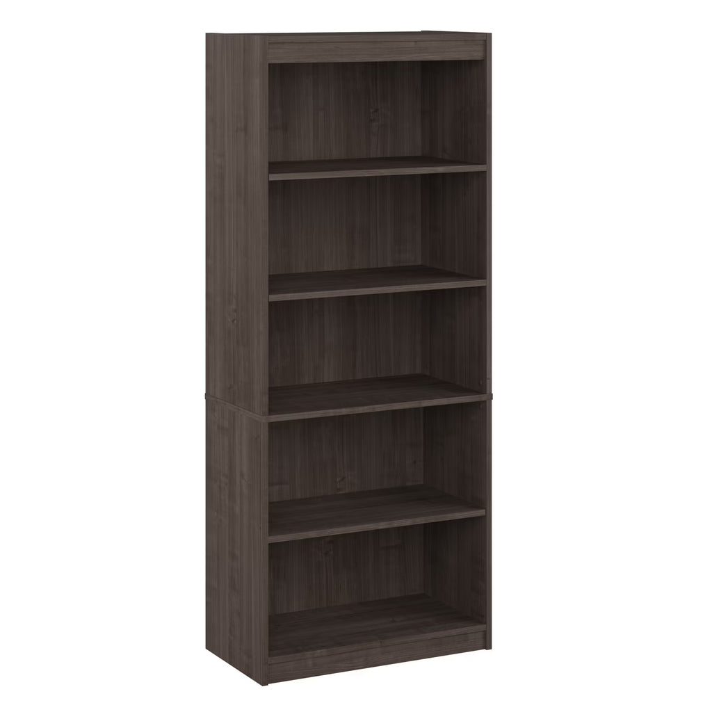 Medium Gray Maple 5-Shelf Engineered Wood Bookcase H89910