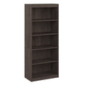 Medium Gray Maple 5-Shelf Engineered Wood Bookcase H89910