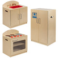 Children's Wooden Kitchen Set with Stove, Sink and Refrigerator X239