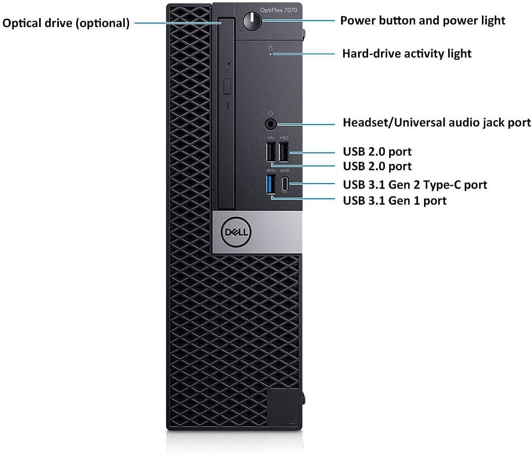 Dell OptiPlex 7070 SFF Desktop Computer, Intel Hexa Core i7-8700 3.20GHz, 16GB DDR4 RAM, 1TB NVMe M.2 SSD, Windows 11 Pro, Wireless Keyboard & Mouse P6492
