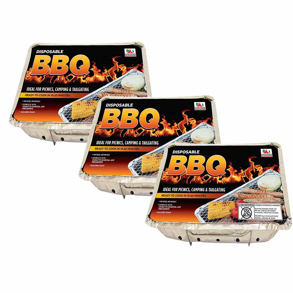 Disposable Aluminum Charcoal Grill 3 Pack 8.5 X 10.75 inch R487579