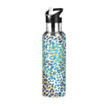 Green Brown Leopard Stainless Steel Vacuum Insulated Water Bottle 20 OZ N429