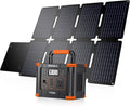 Portable Power Station 300W (Peak 600W) with 80W Foldable Solar Panel, 288Wh Solar Generator, 110V Pure Sine Wave AC Outlet Backup Lithium Battery L9750
