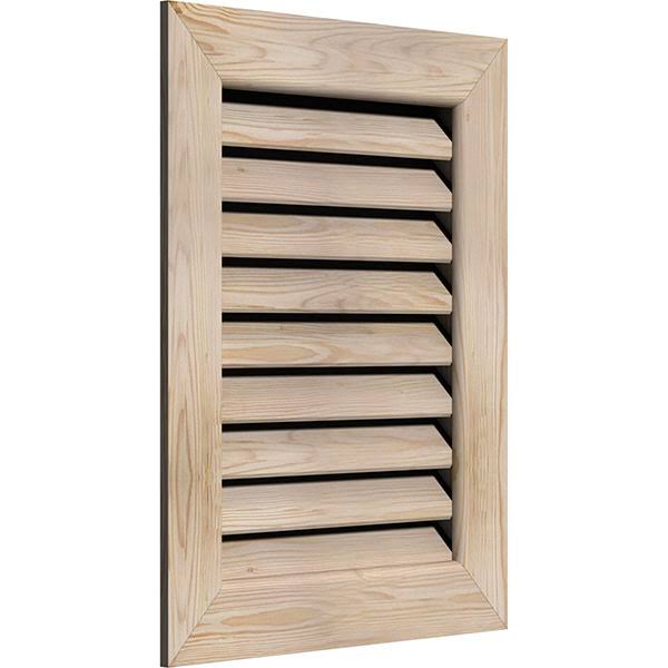 Unfinished Pine Vertical Gable Vent W512