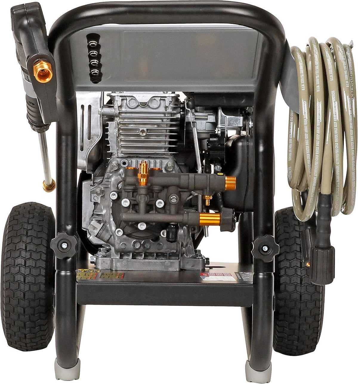 3200 PSI Gas Pressure Washer with Honda GC190, 2.5 GPM, 3/8" x 100' 4500 PSI Cold Water Hose K700