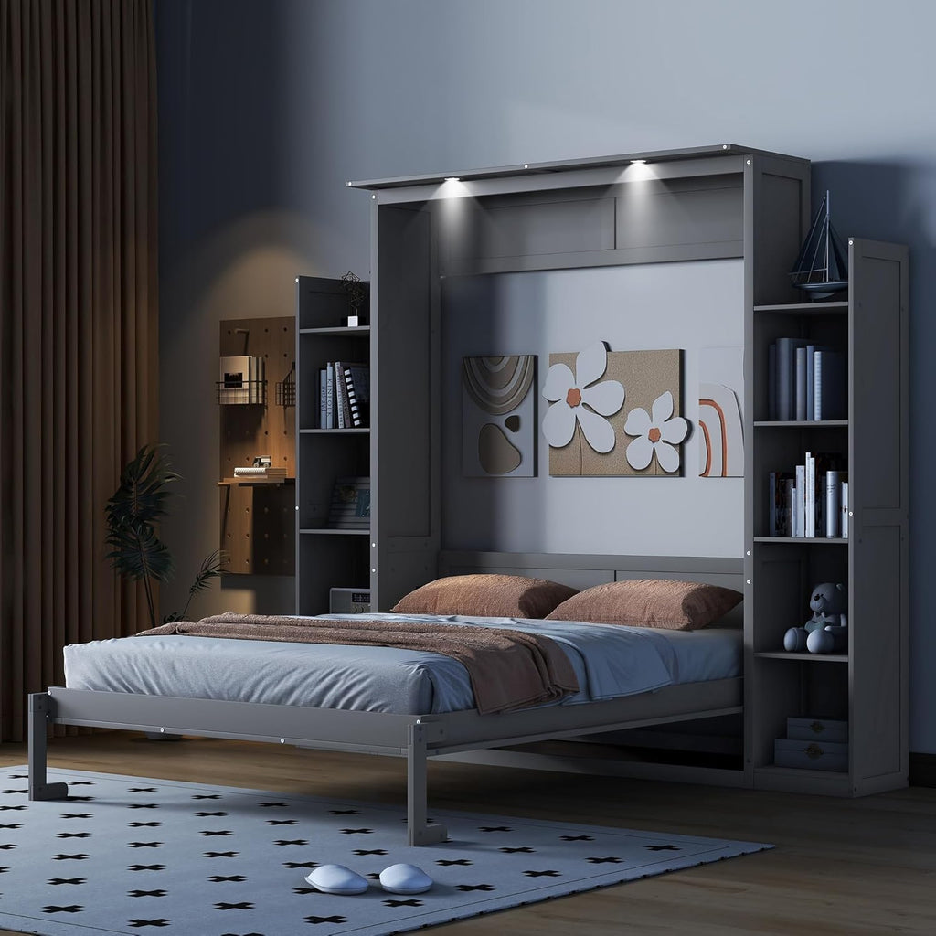 Queen Size Solid Wood Murphy Bed K6566