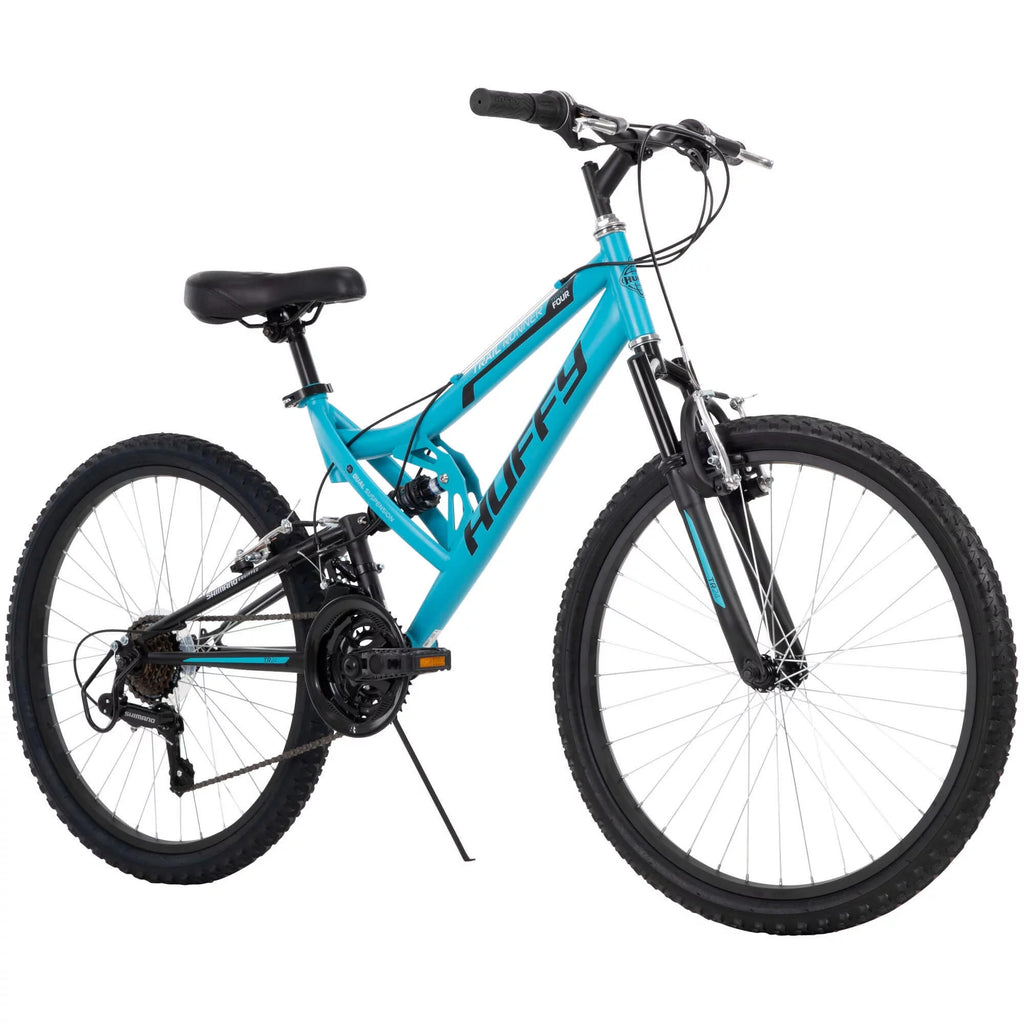 24 Trail Runner Girls Full Suspension Mountain Bikes Teal Blue D137313