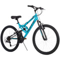 24 Trail Runner Girls Full Suspension Mountain Bikes Teal Blue D137313