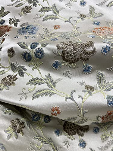 Red Woven Jacquard Floral Heavy Furnishing Fabric 54 inches D501