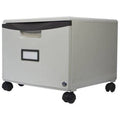 Black 1-Drawer Mobile Lateral Filing Cabinet S734041