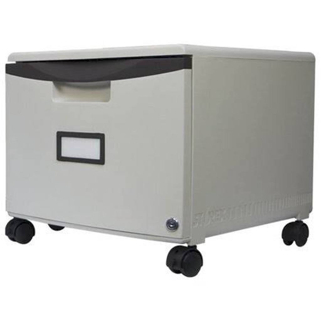 Black 1-Drawer Mobile Lateral Filing Cabinet S734041
