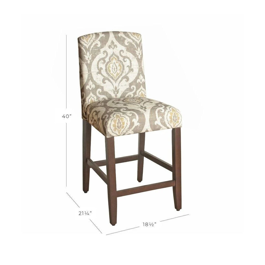 Tan/Taupe/Cream Fabric Counter-Height Barstool Q6799